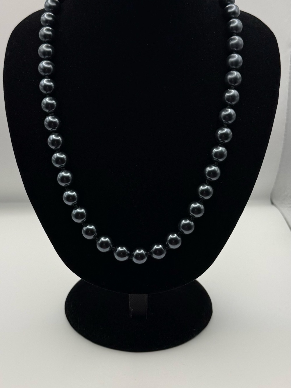 Classic Charcoal faux Pearl Necklace - Women Jewelry